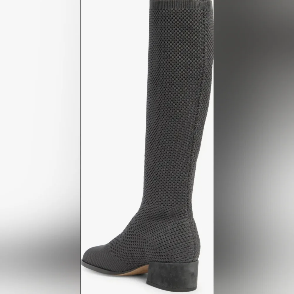 Eileen Fisher Charcoal Heeled Boots - Picture 4 of 12